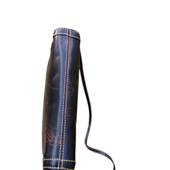 Furla ❤️‍🔥Stunning Dark Brown Rose Stitched Shoulder Bag PRISTINE Free Shipping - Picture 4 of 7